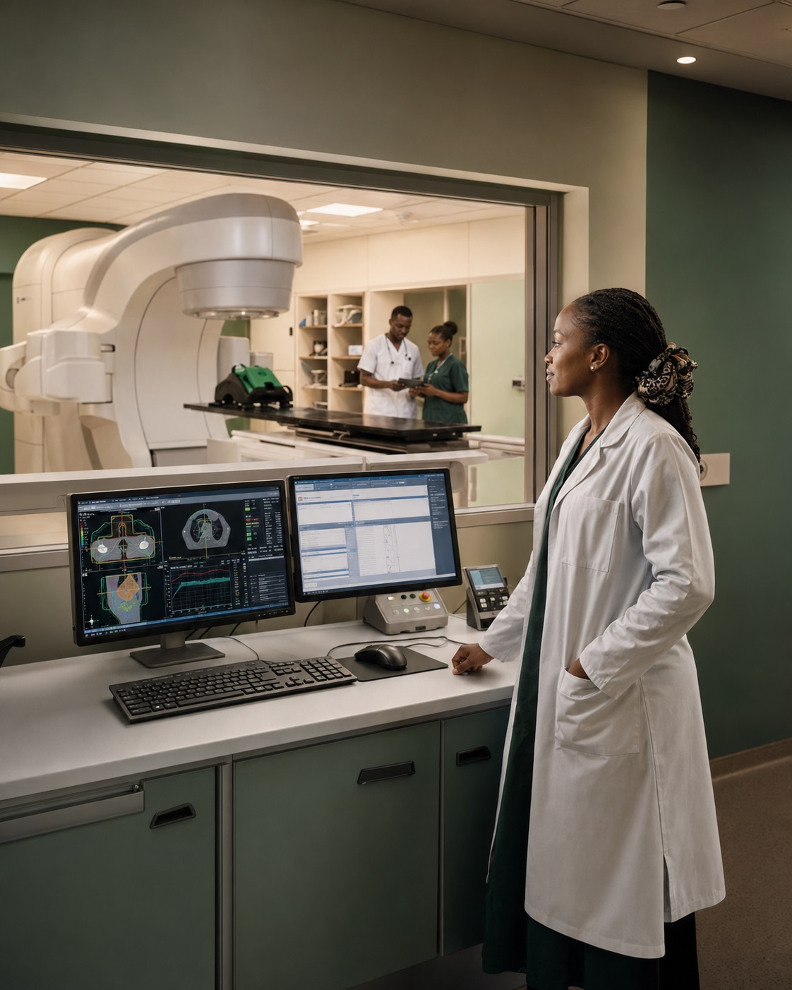 Medical physicist supporting cancer care